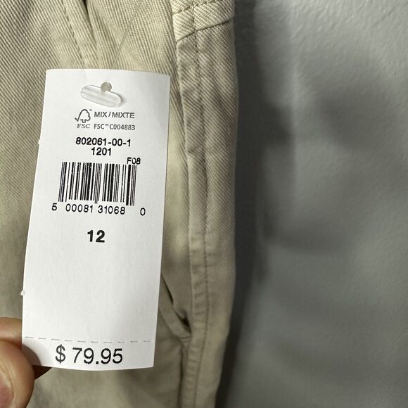 Gap Womens Pants Beige Size 12 Tall Straight Up Khaki High Rise Cotton Blend $80 - Picture 13 of 14